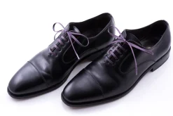 Round Violet Waxed Cotton Bootlaces