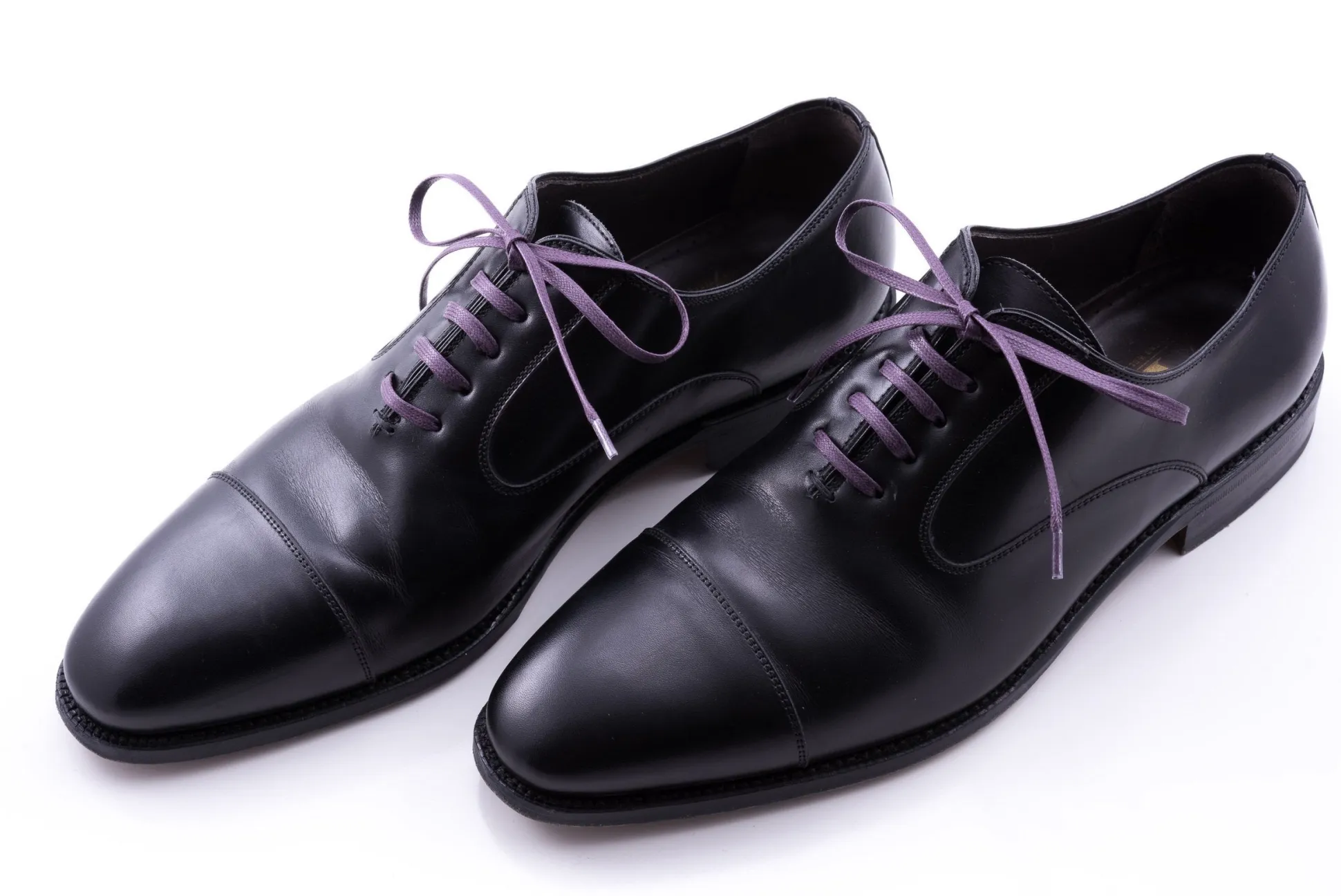 Round Violet Waxed Cotton Bootlaces