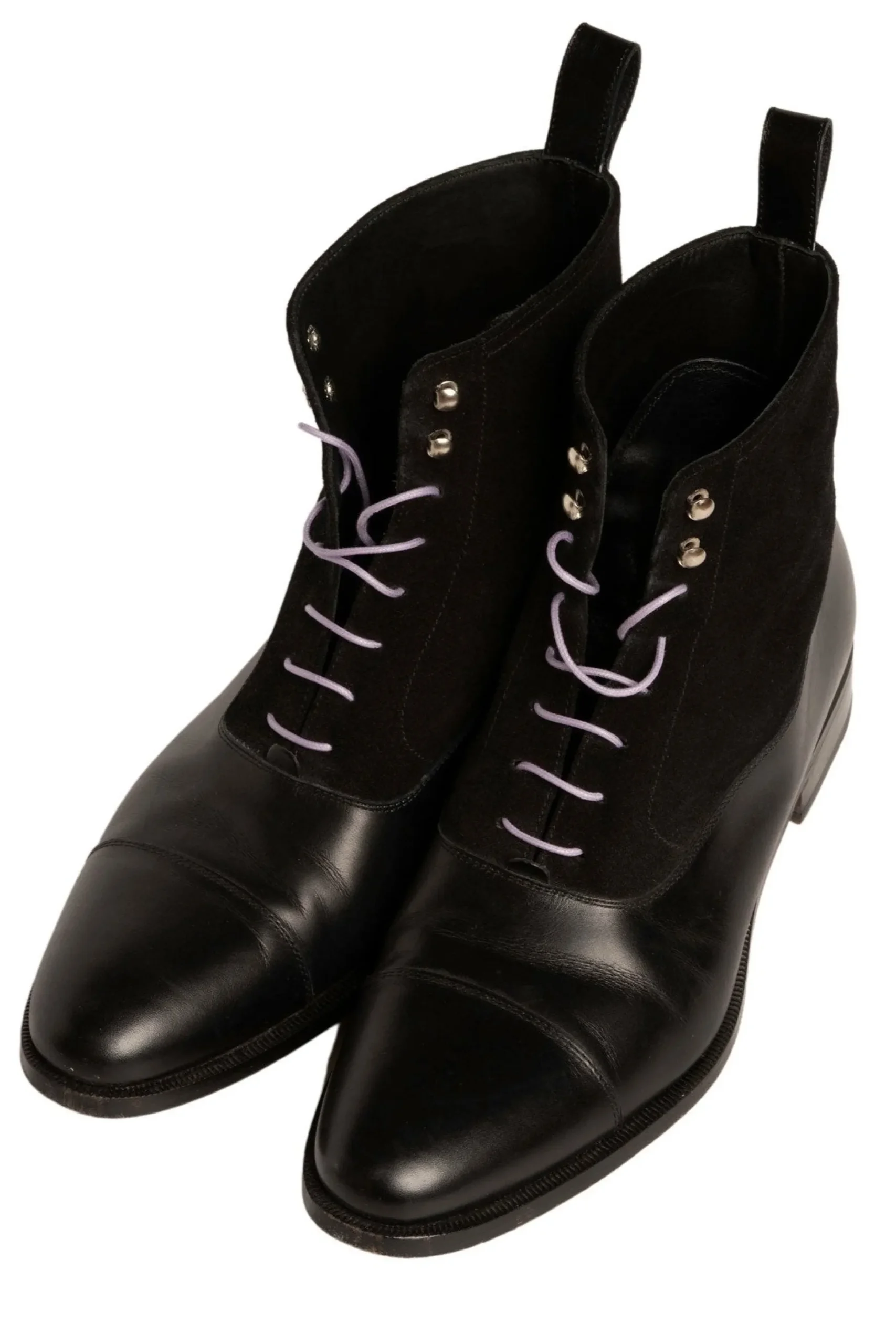 Round Violet Waxed Cotton Bootlaces