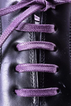 Round Violet Waxed Cotton Bootlaces