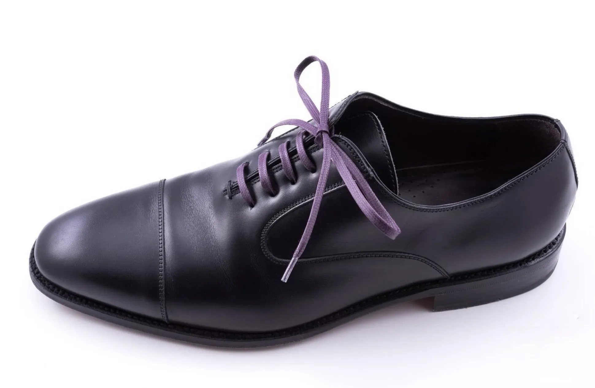 Round Violet Waxed Cotton Bootlaces