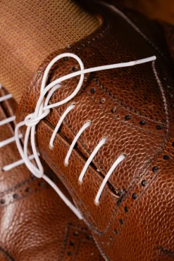 Round White Waxed Cotton Shoelaces