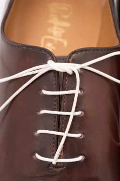 Round White Waxed Cotton Shoelaces