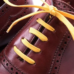 Round Yellow Waxed Cotton Bootlaces