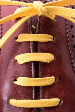 Round Yellow Waxed Cotton Bootlaces