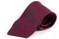 Ruby Red Macclesfield Neats Madder Silk Tie