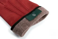 Rust Cashmere Lined Lamb Suede Gloves