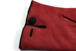 Rust Cashmere Lined Lamb Suede Gloves