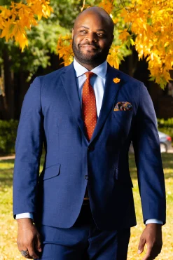 Rust Orange Printed Silk Tie