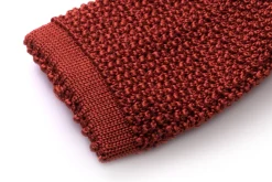 Rust Orange Silk Knit Tie