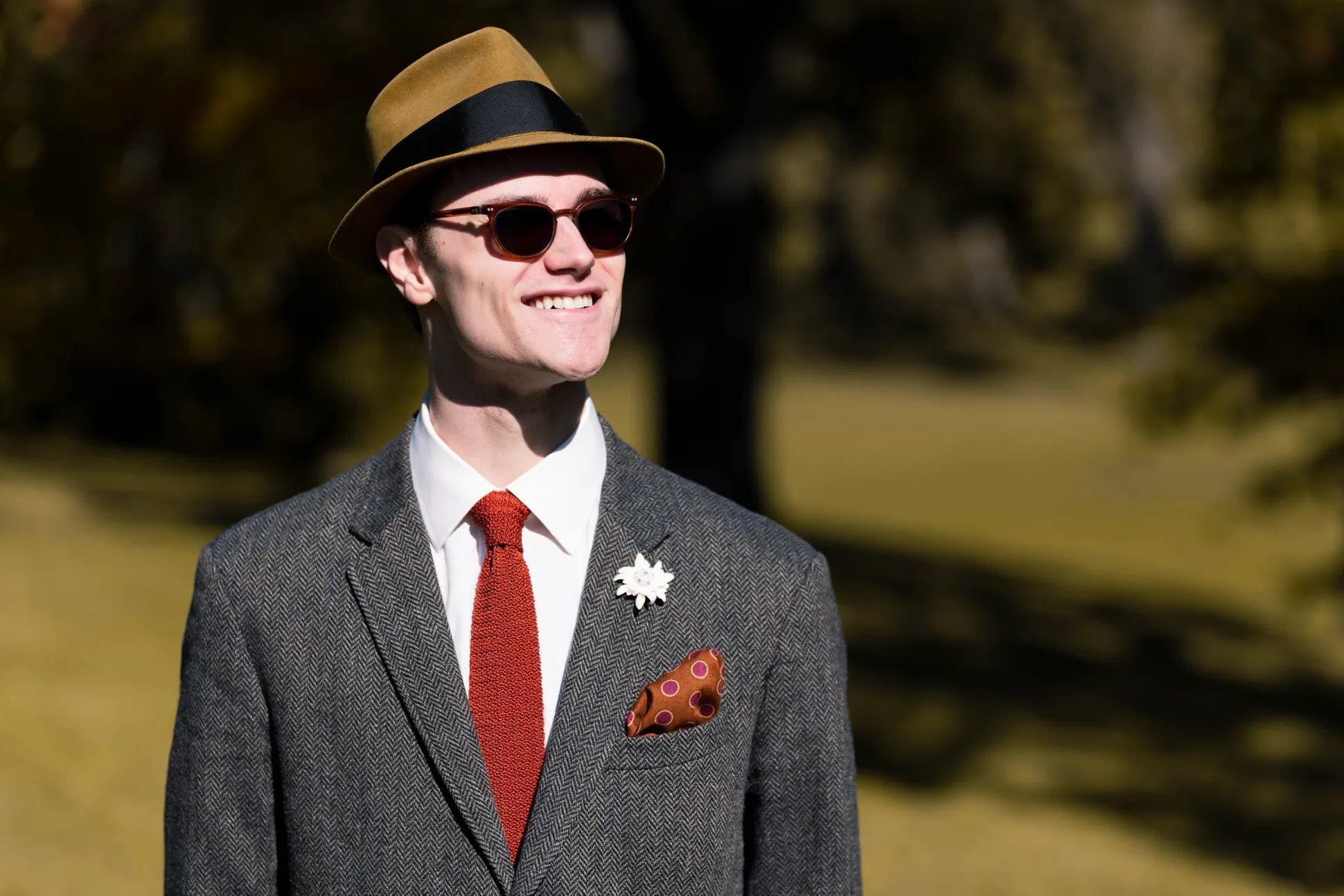 Rust Orange Silk Knit Tie