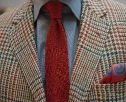 Rust Orange Silk Knit Tie