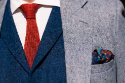 Rust Orange Silk Knit Tie