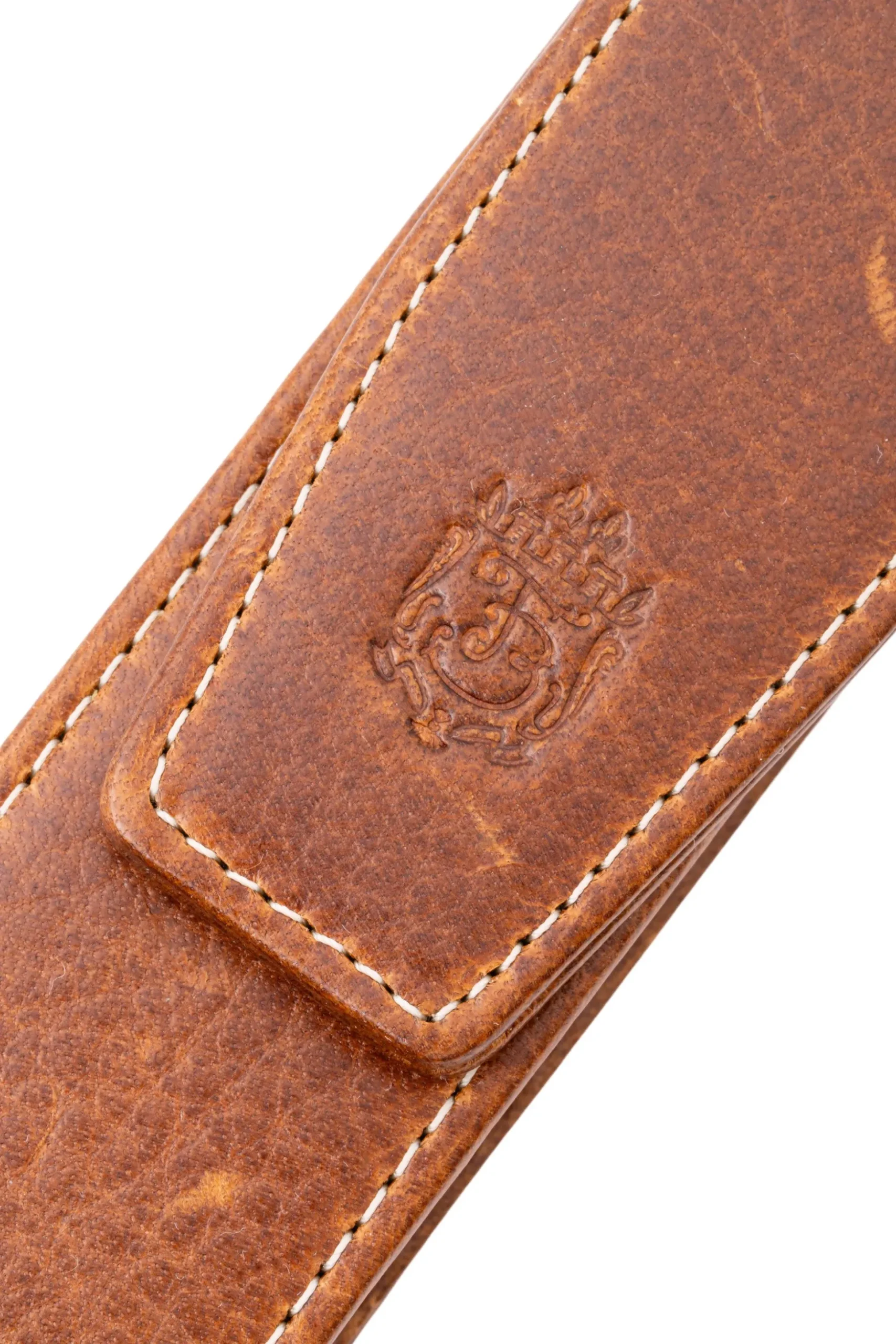 Saddle Brown Dumont Full-Grain Leather Pen Case