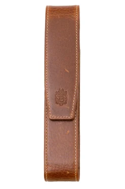 Saddle Brown Dumont Full-Grain Leather Pen Case