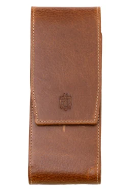 Saddle Brown Dumont Full-Grain Leather Pen Case
