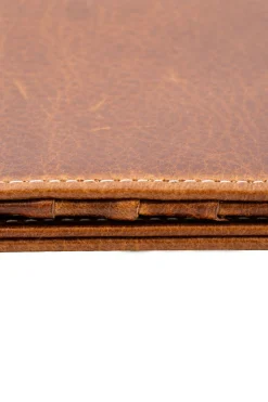Saddle Brown Full-Grain Leather Passport Holder