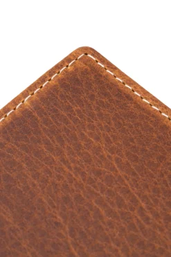 Saddle Brown Full-Grain Leather Passport Holder