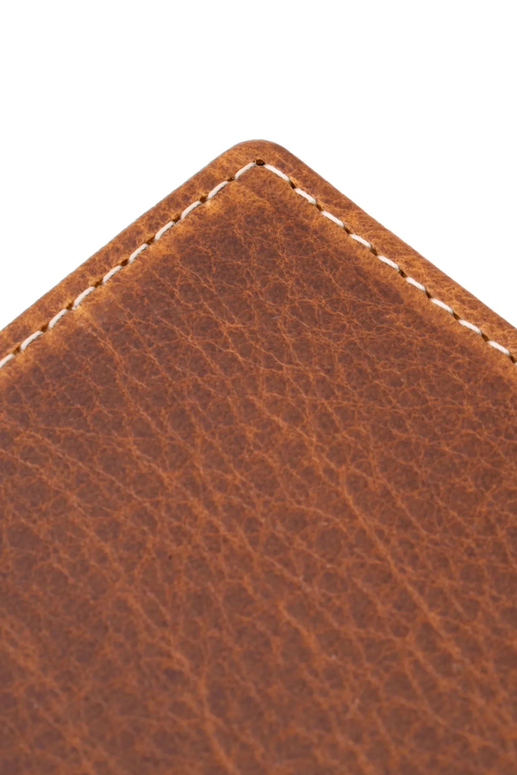 Saddle Brown Full-Grain Leather Passport Holder