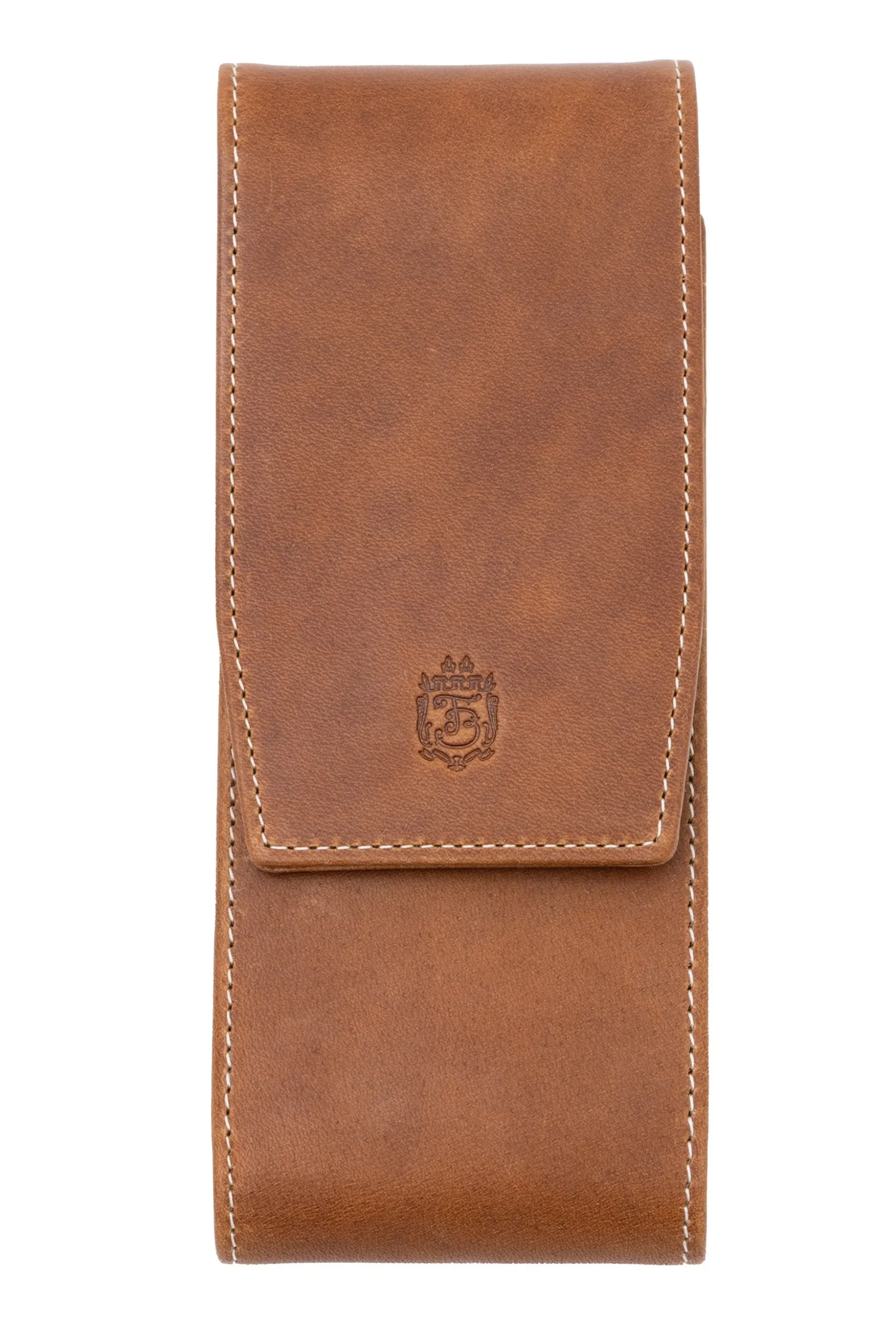 Saddle Brown Montecristo Full-Grain Leather Pen Case