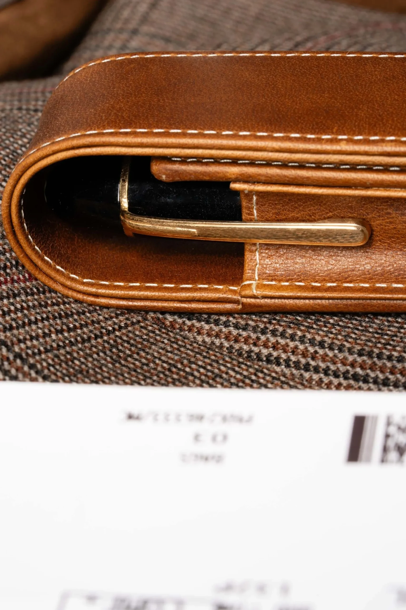 Saddle Brown Montecristo Full-Grain Leather Pen Case