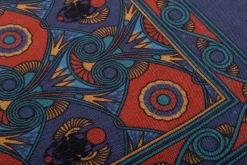 Sapphire Blue Art Deco Egyptian Scarab Pocket Square