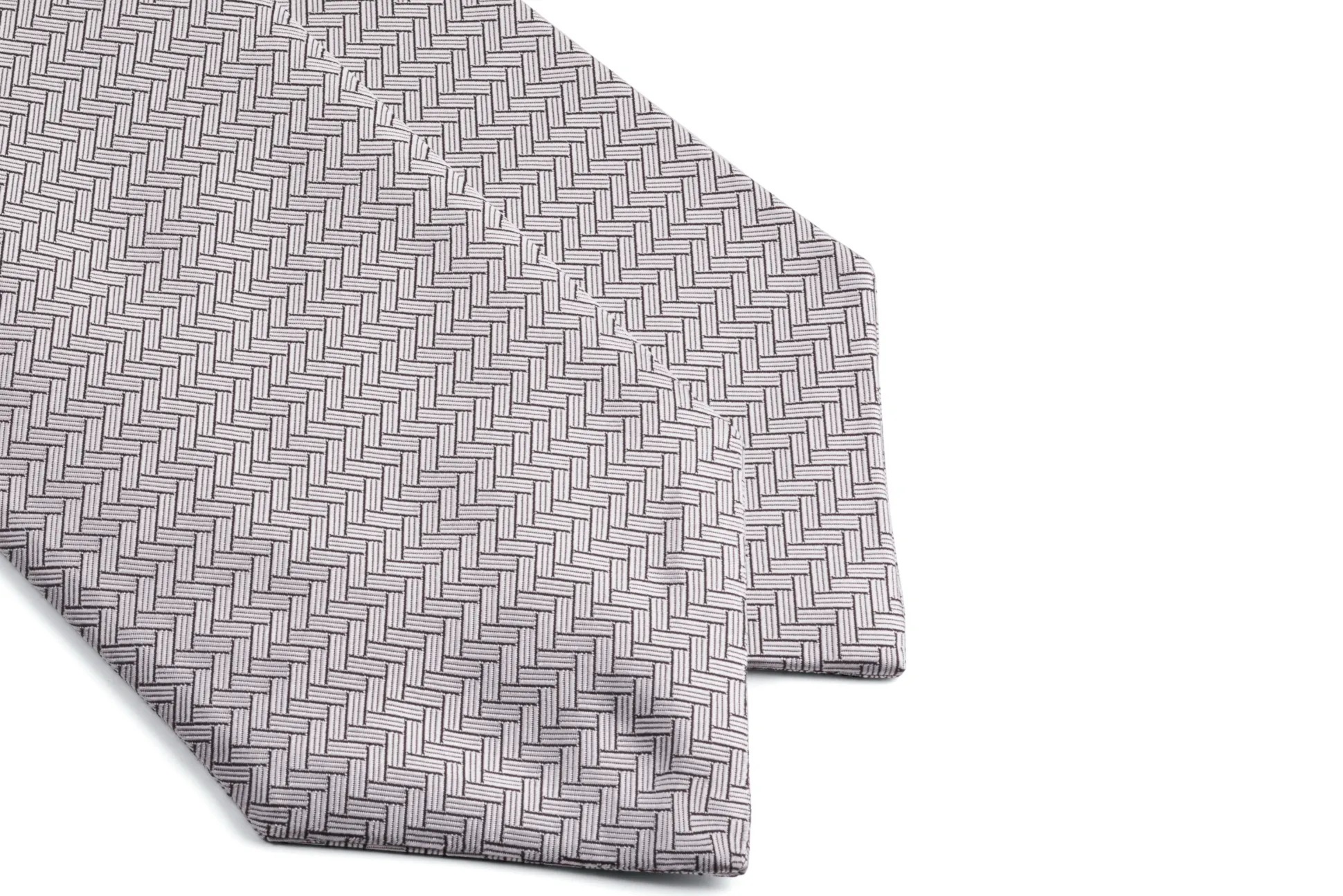 Silver Basketweave Formal Wedding Ascot