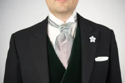Silver Basketweave Formal Wedding Ascot
