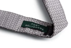 Silver Basketweave Formal Wedding Ascot