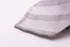 Silver & Black Striped Formal Tie Wedding Tie