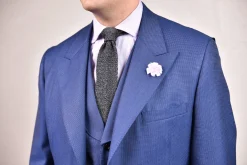 Silver Gray Mottled Silk Knit Tie