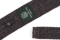 Silver Gray Mottled Silk Knit Tie