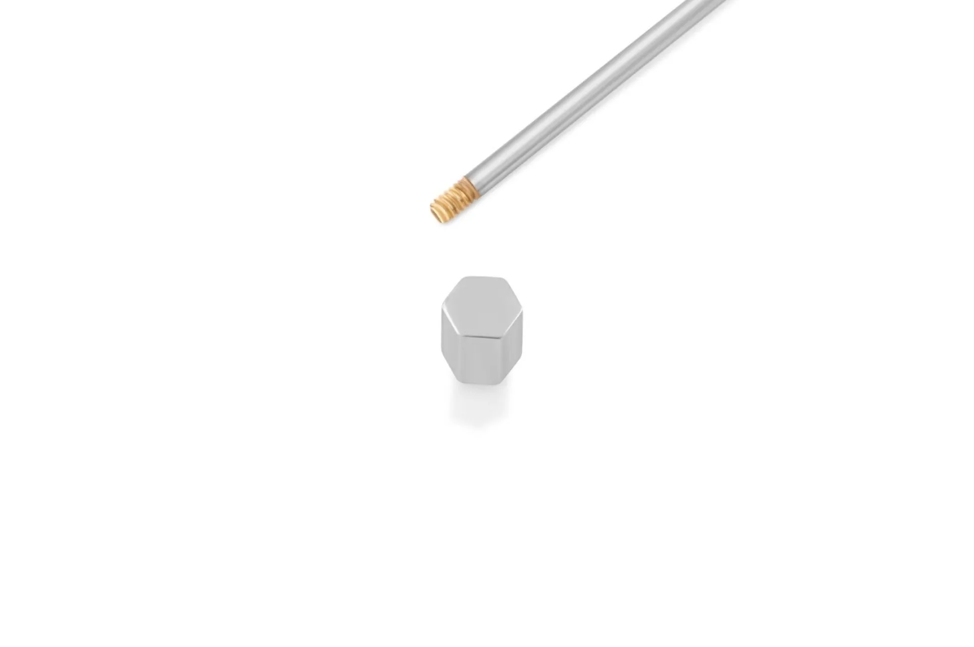 Silver Hex End Collar Bar