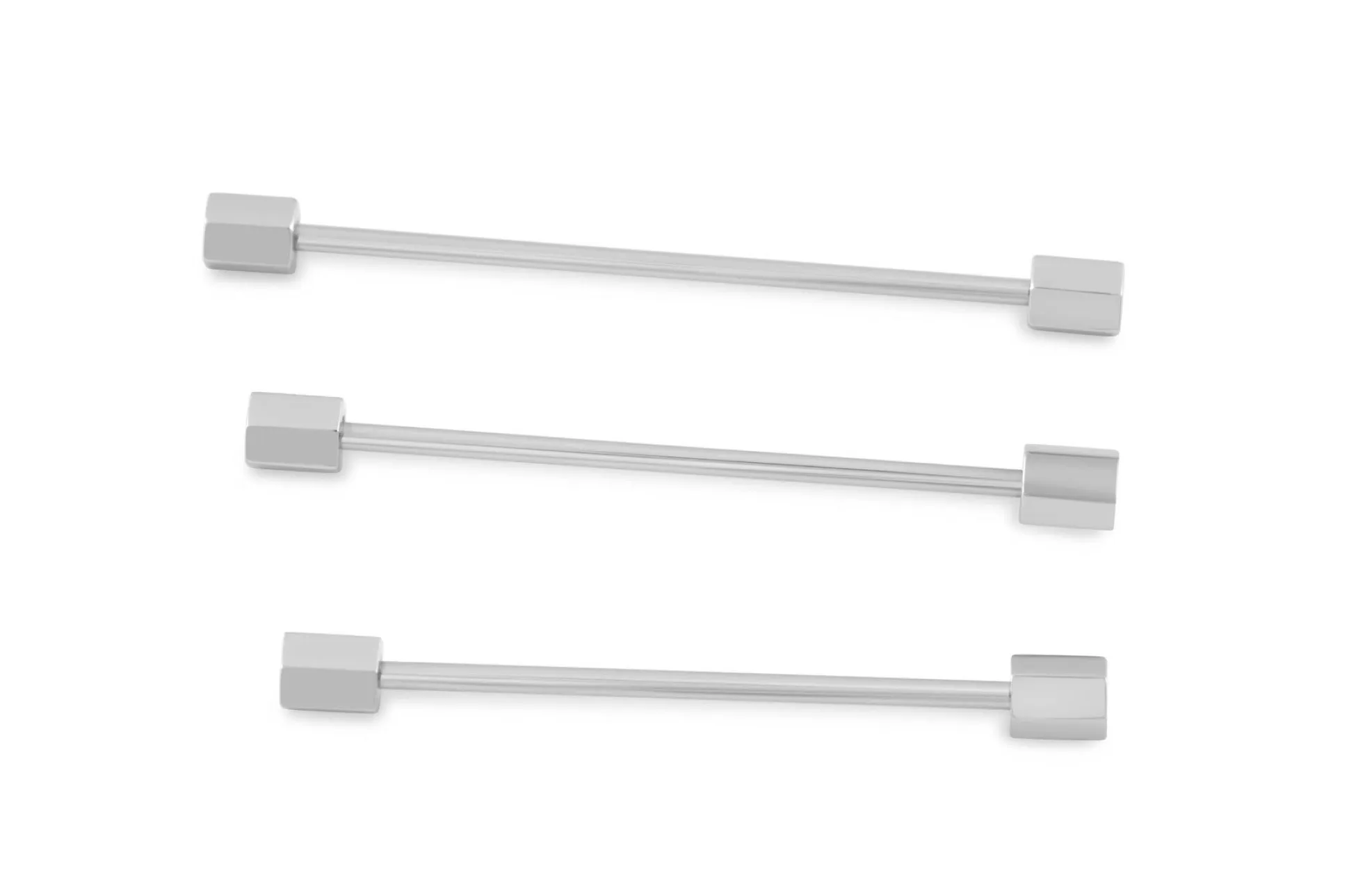 Silver Hex End Collar Bar