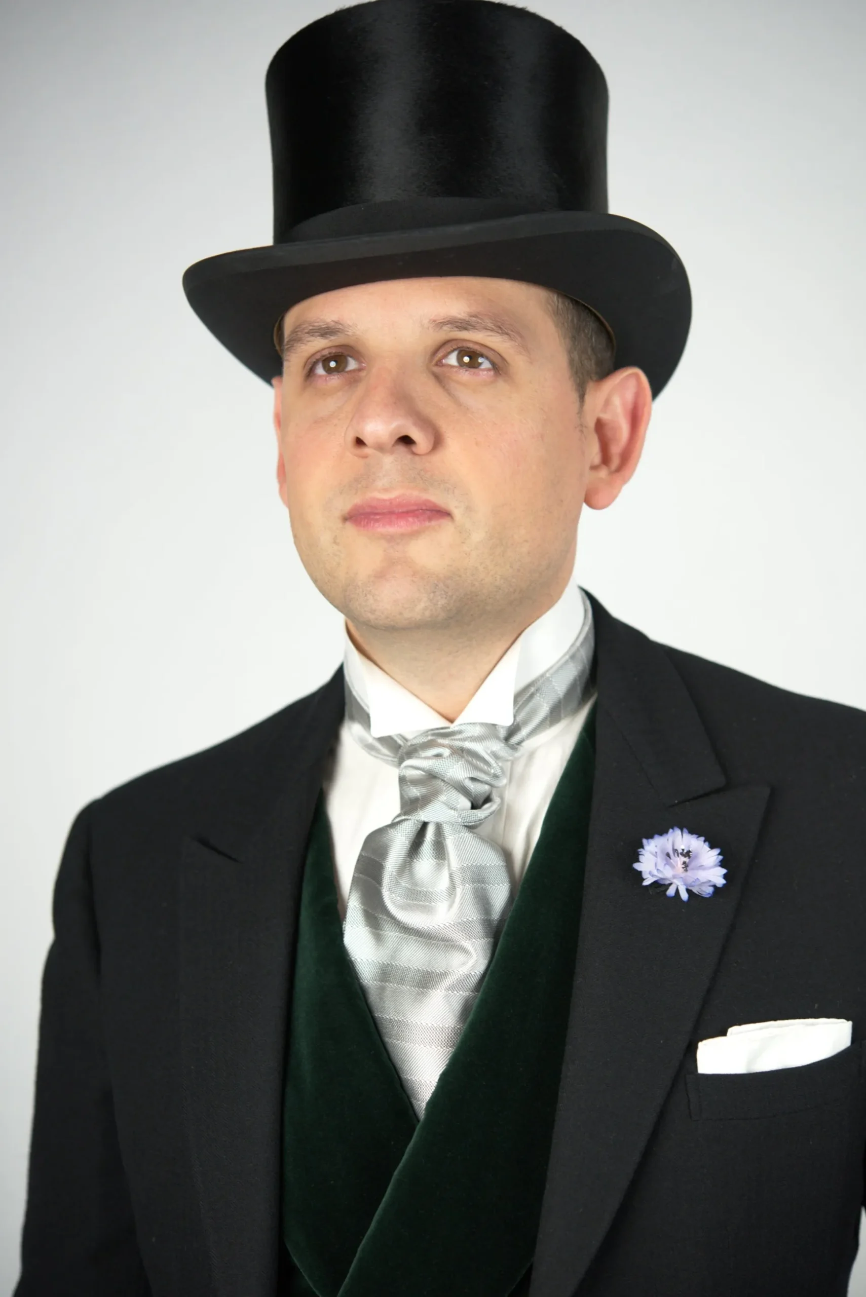 Silver Striped Formal Wedding Ascot