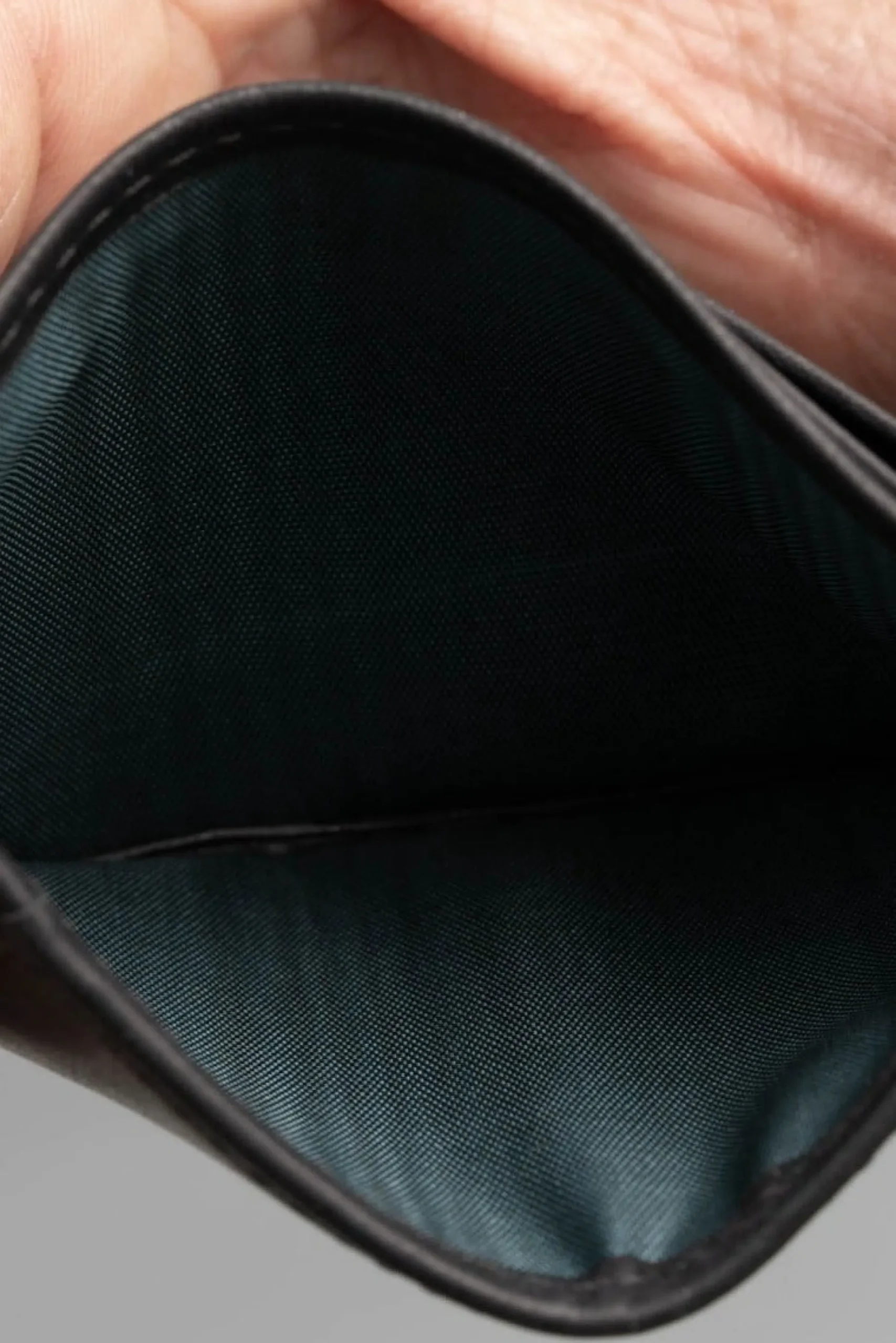 Slim Black Leather Cardholder Wallet