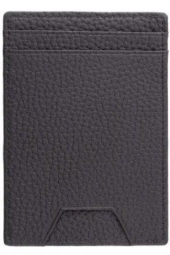 Slim Black Togo Leather Cardholder Wallet