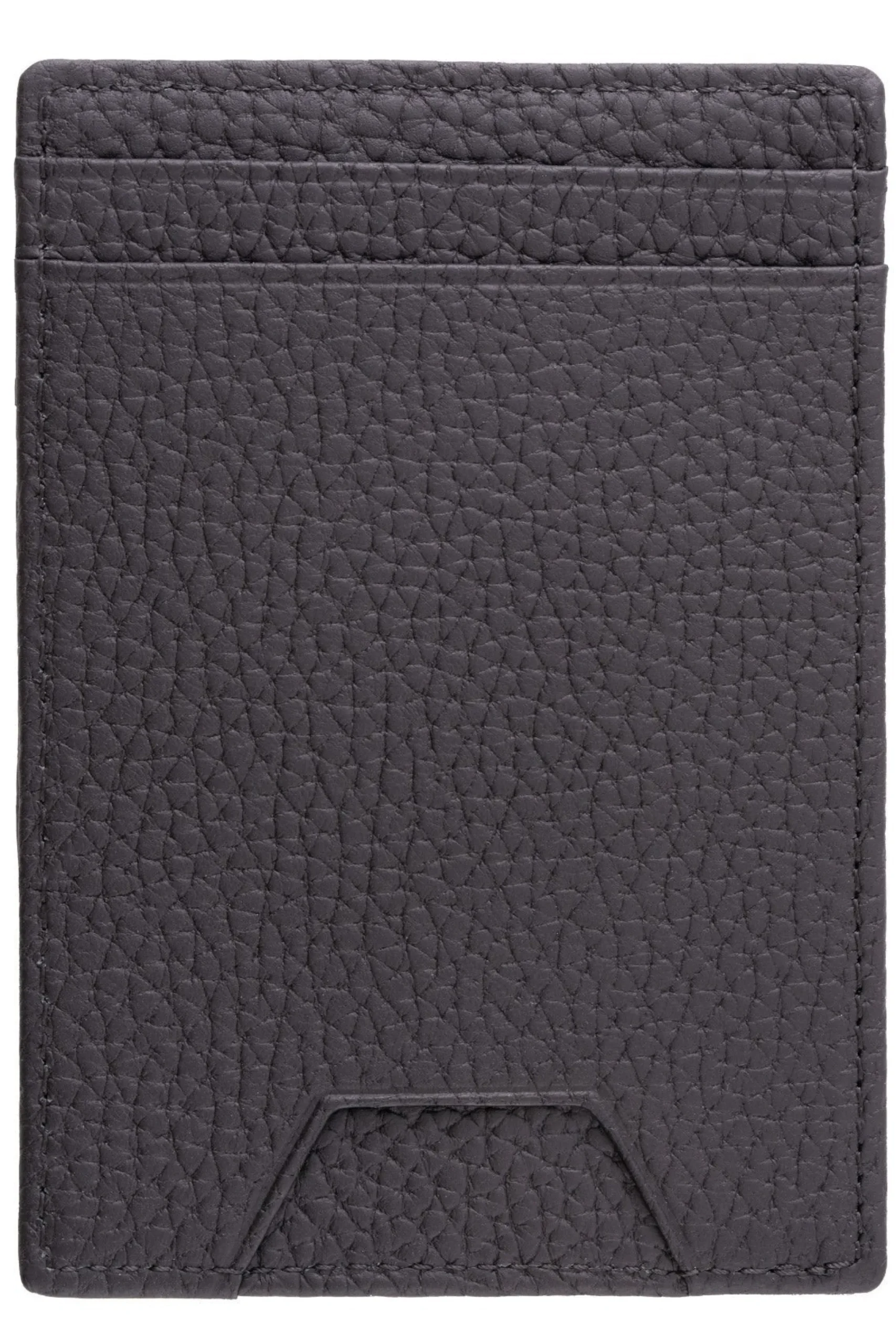 Slim Black Togo Leather Cardholder Wallet