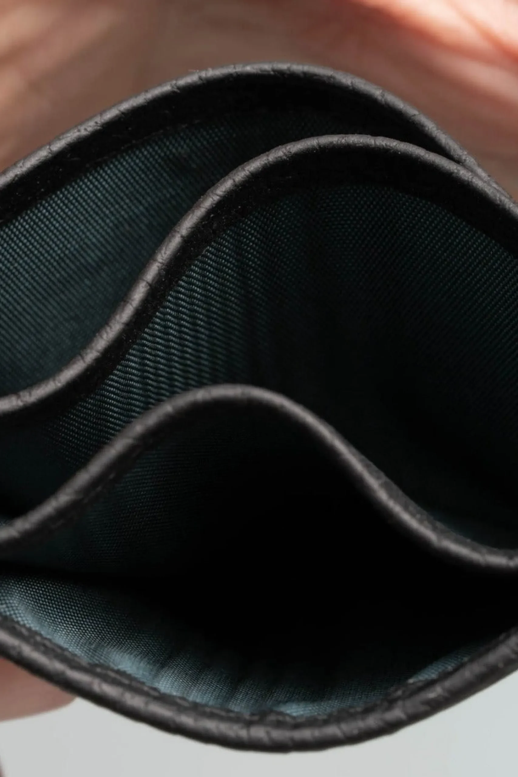 Slim Black Togo Leather Cardholder Wallet