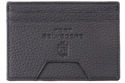 Slim Black Togo Leather Cardholder Wallet