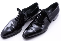 Slim Black Velvet Evening Shoelaces