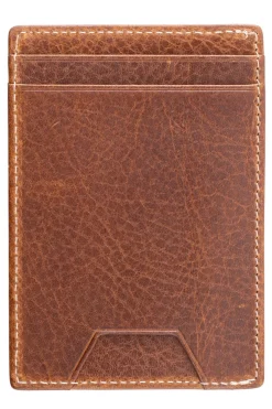 Slim Saddle Brown Dumont Leather Cardholder Wallet
