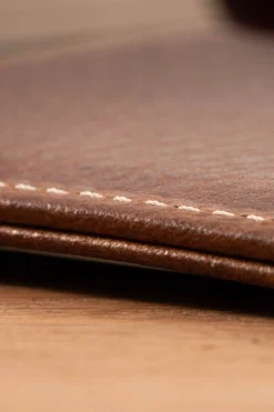 Slim Saddle Brown Dumont Leather Cardholder Wallet