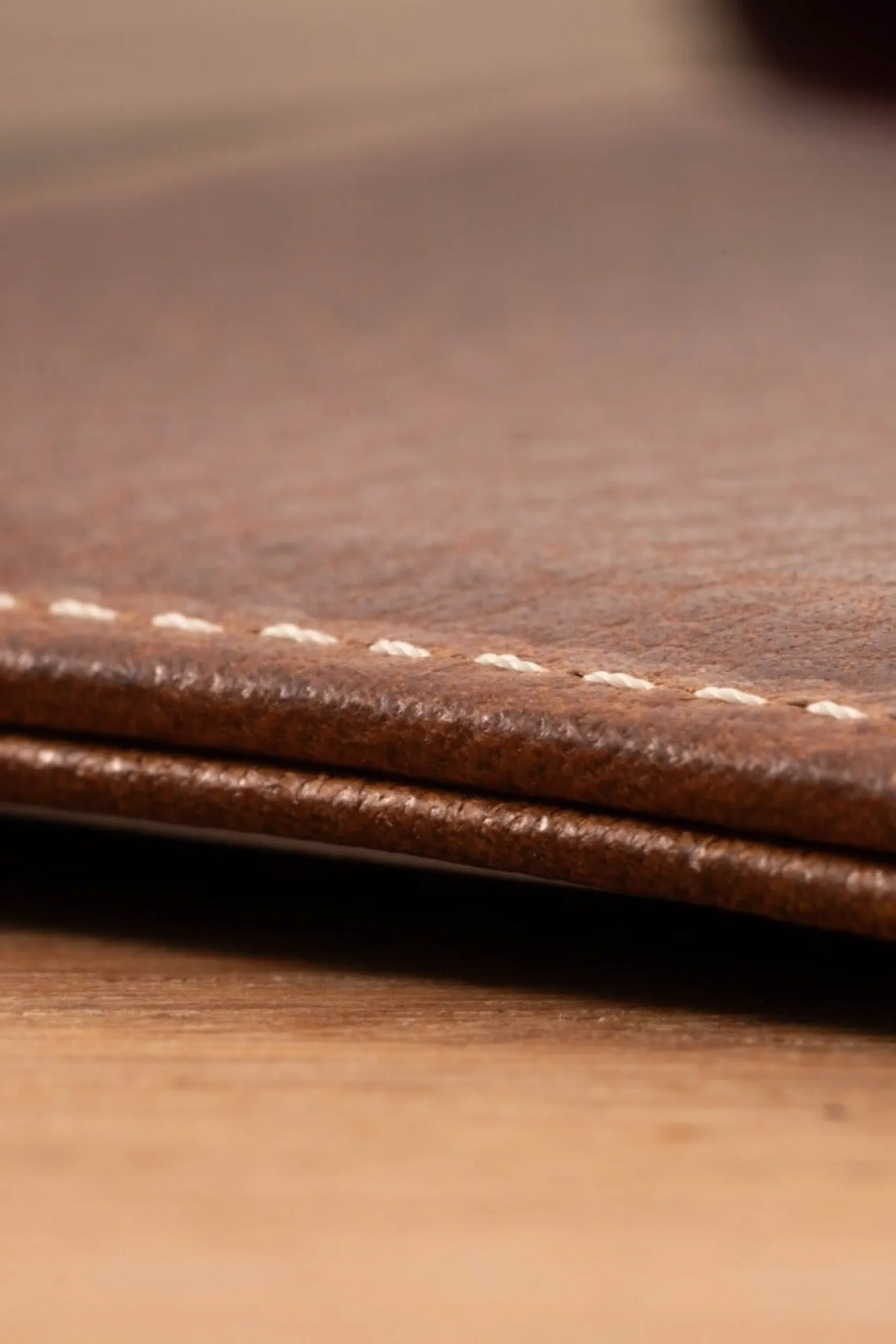 Slim Saddle Brown Dumont Leather Cardholder Wallet