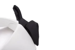 Small Black Single-End Silk Moiré Bow Tie
