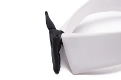 Small Black Single-End Silk Moiré Bow Tie