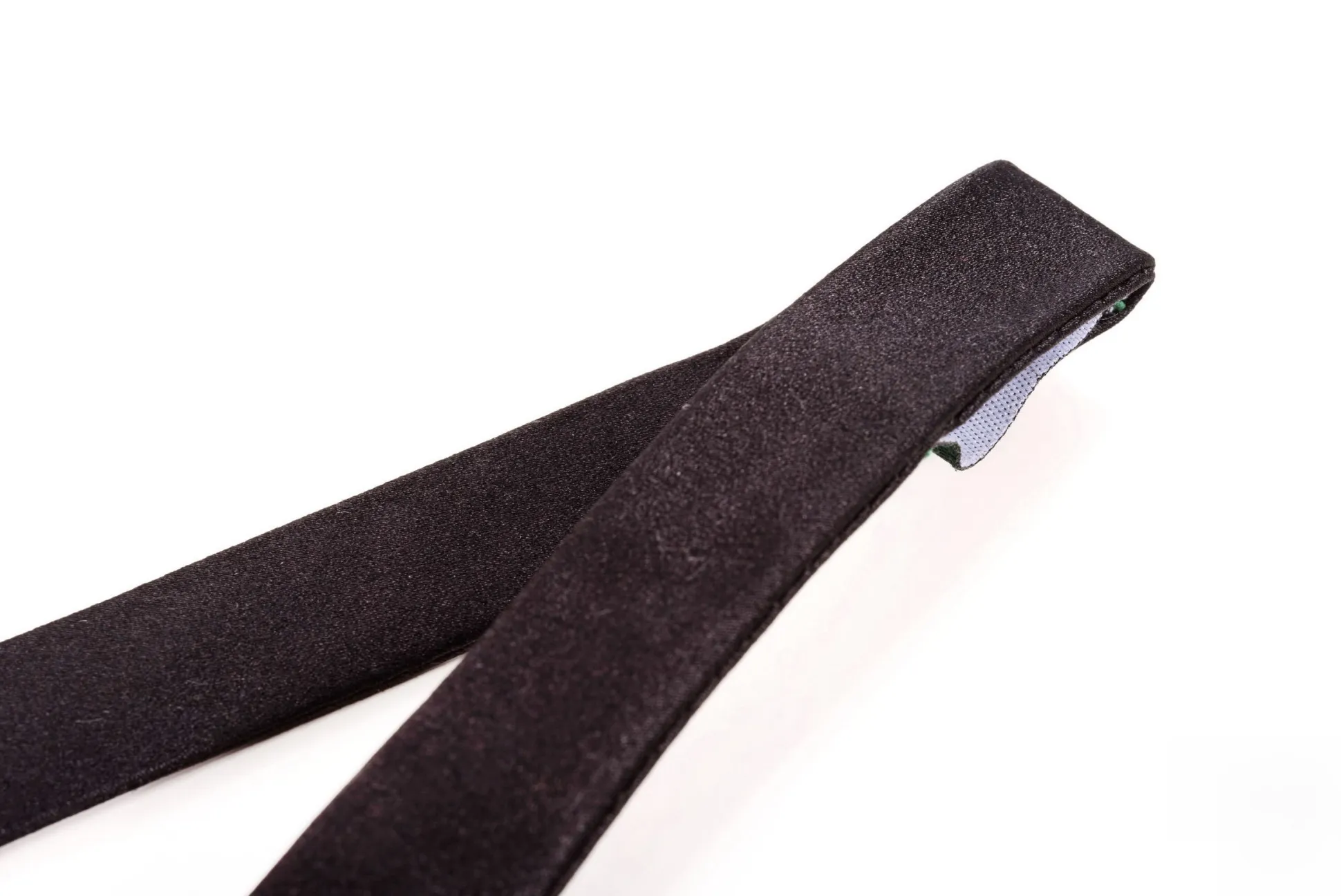 Small Black Single End Silk Satin Bow Tie