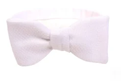 Small White Single-End Marcella Pique Bow Tie