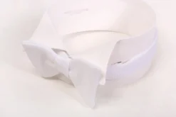 Small White Single-End Marcella Pique Bow Tie