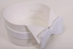 Small White Single-End Marcella Pique Bow Tie